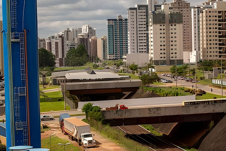 Estiloso e completo Apto dentro de um shopping
