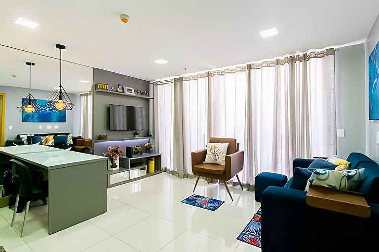 Maravilhoso 1 quarto no Shopping DF Plaza