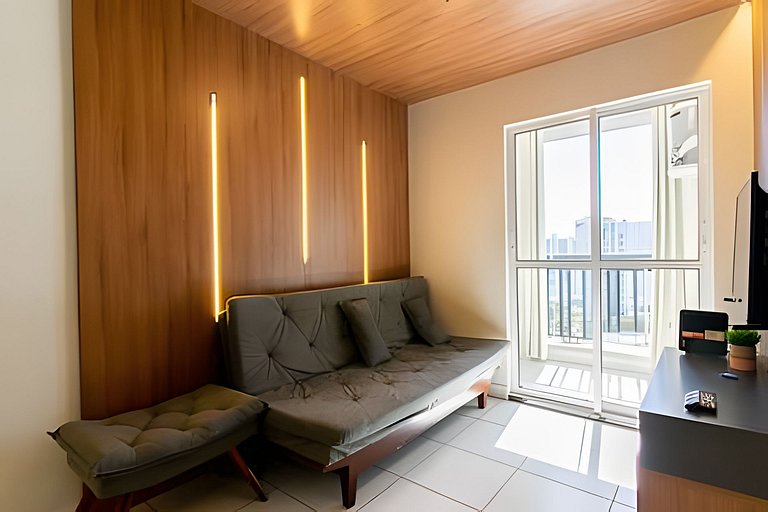 Elegante 1 quarto no melhor bairro de Brasília