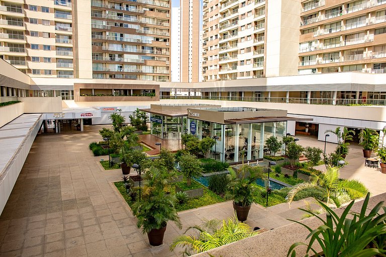 Maravilhoso 2 quartos dentro do Shopping DF Plaza!
