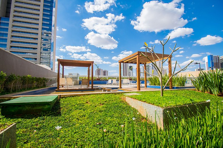 DF PLAZA - Novo decorado completo e linda vista!