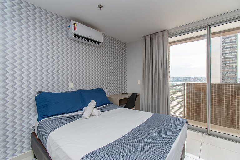 DF PLAZA - Novo decorado completo e linda vista!