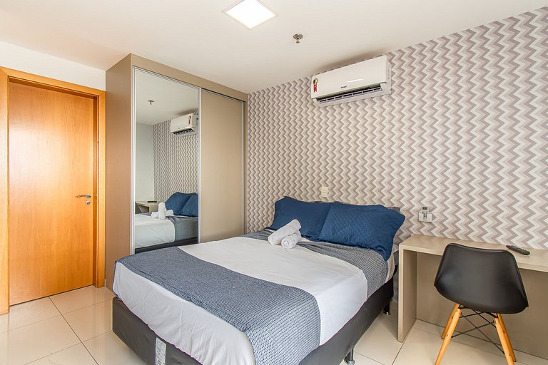 DF PLAZA - Novo decorado completo e linda vista!