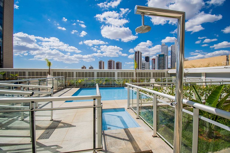 DF PLAZA - Novo decorado completo e linda vista!