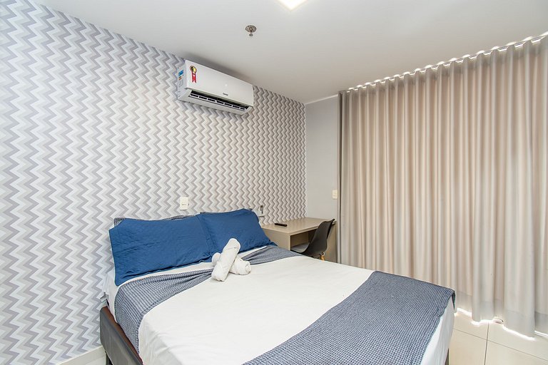 DF PLAZA - Novo decorado completo e linda vista!