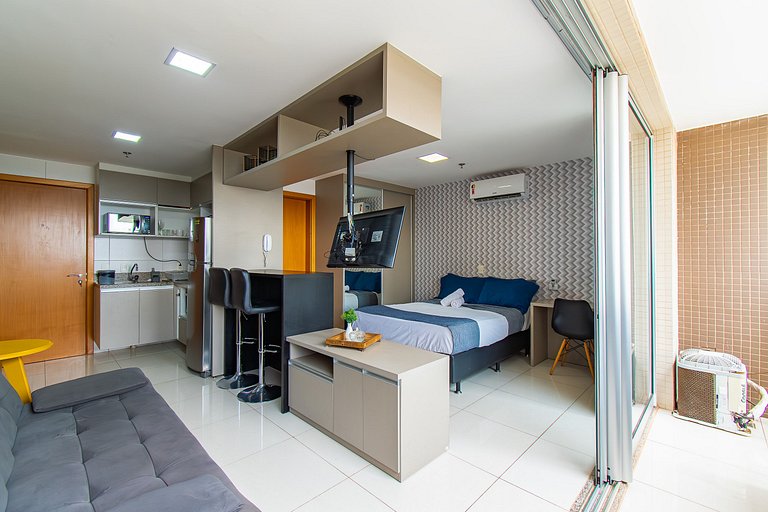 DF PLAZA - Novo decorado completo e linda vista!