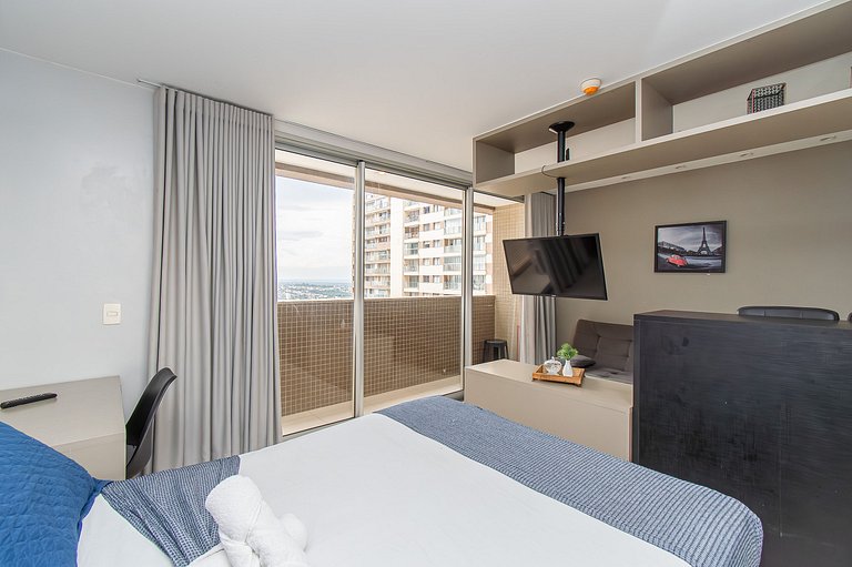 DF PLAZA - Novo decorado completo e linda vista!