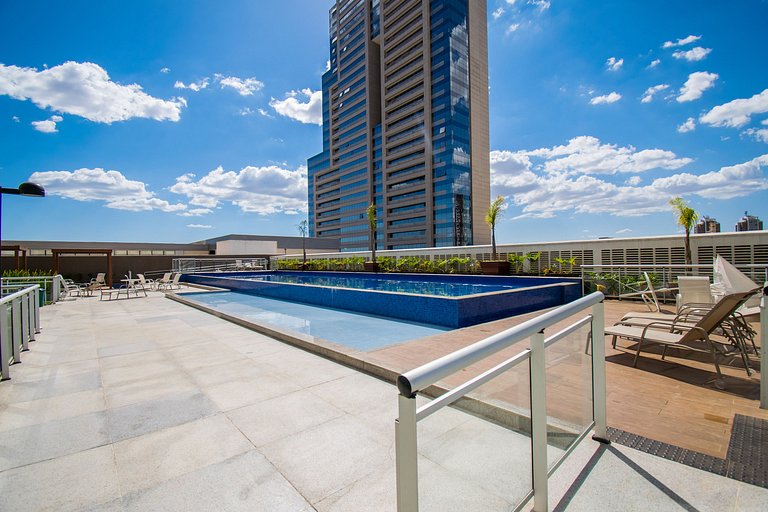 DF PLAZA - Novo decorado completo e linda vista!