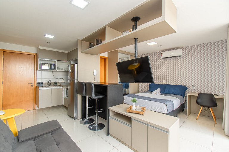 DF PLAZA - Novo decorado completo e linda vista!